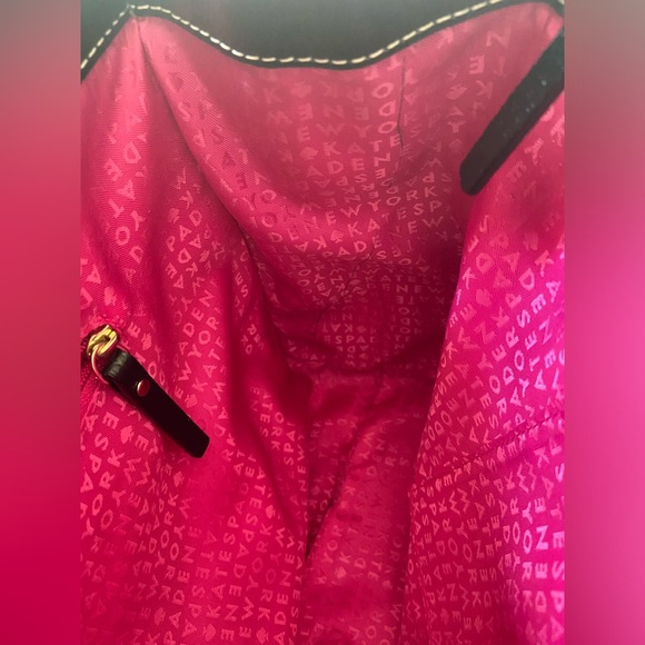 Kate Spade New York Black Leather Double Zip Tote - Picture 7 of 9